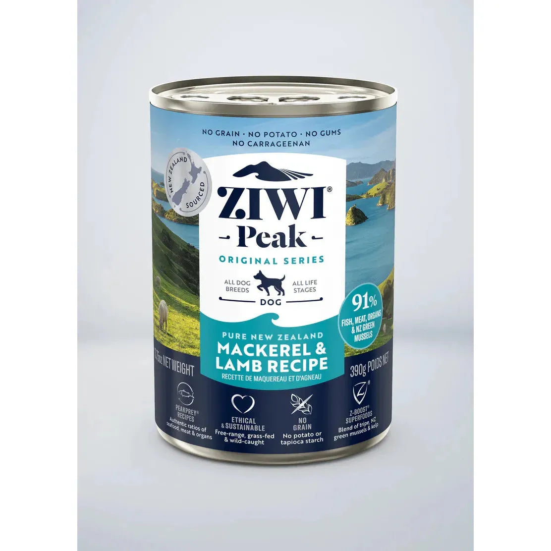 ZIWI Peak Dog Wet Food Cans Mackerel & Lamb Recipe