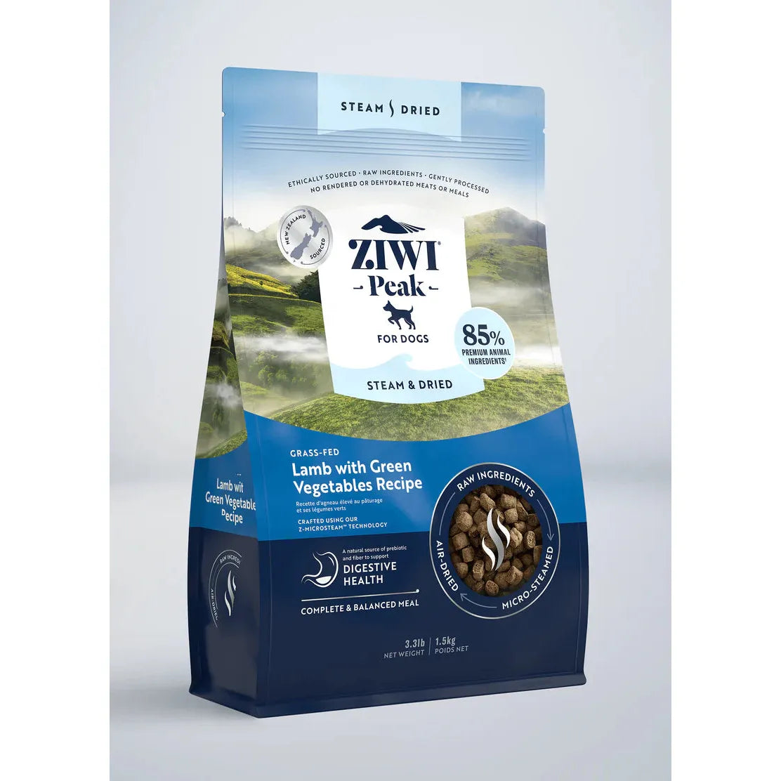 ZIWI Peak Dog Food Steam & Dried Lamb with Green Vegetables Recipe