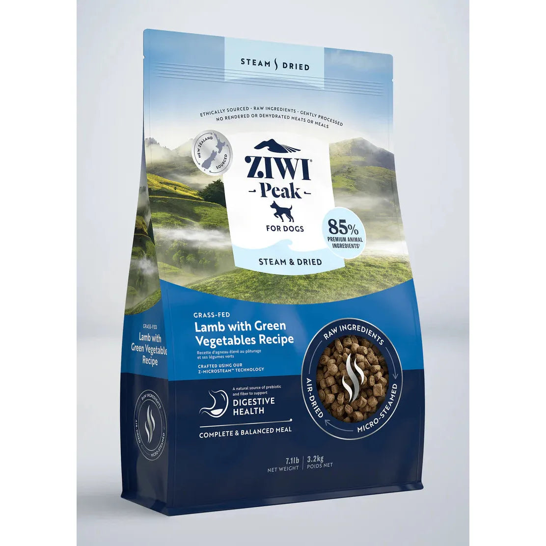 ZIWI Peak Dog Food Steam & Dried Lamb with Green Vegetables Recipe
