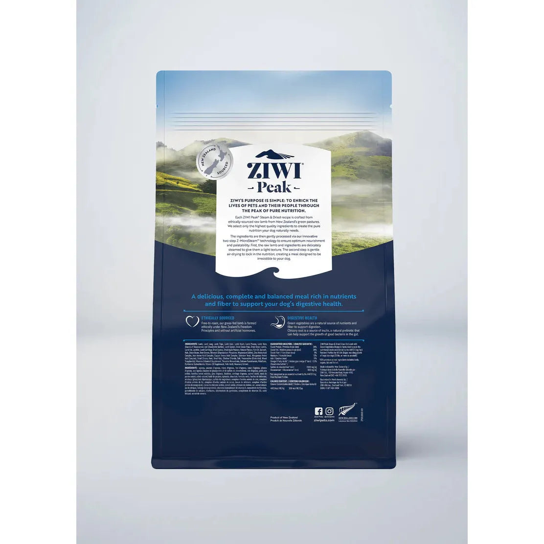 ZIWI Peak Dog Food Steam & Dried Lamb with Green Vegetables Recipe