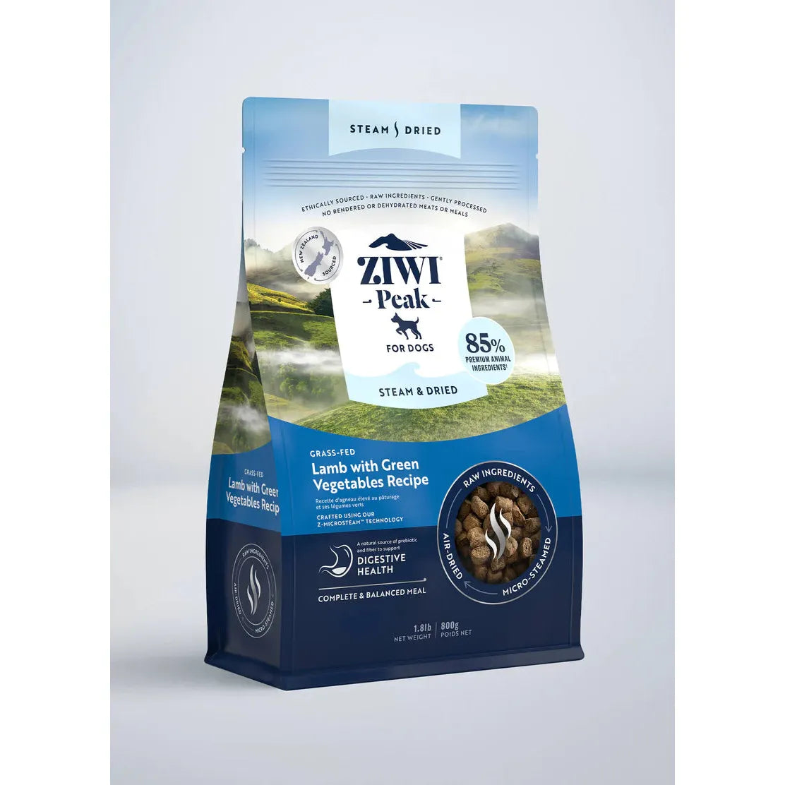 ZIWI Peak Dog Food Steam & Dried Lamb with Green Vegetables Recipe