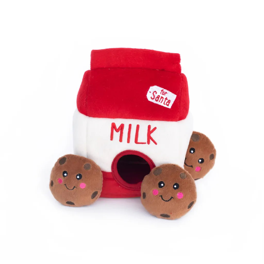 Zippypaws Plush Toys For Dog Holiday Burrow® – Santa’s Milk and Cookies