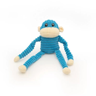 Zippypaws Plush Toys For Dog Spencer the Crinkle Monkey – 2Pack Small Rainbow and Blue