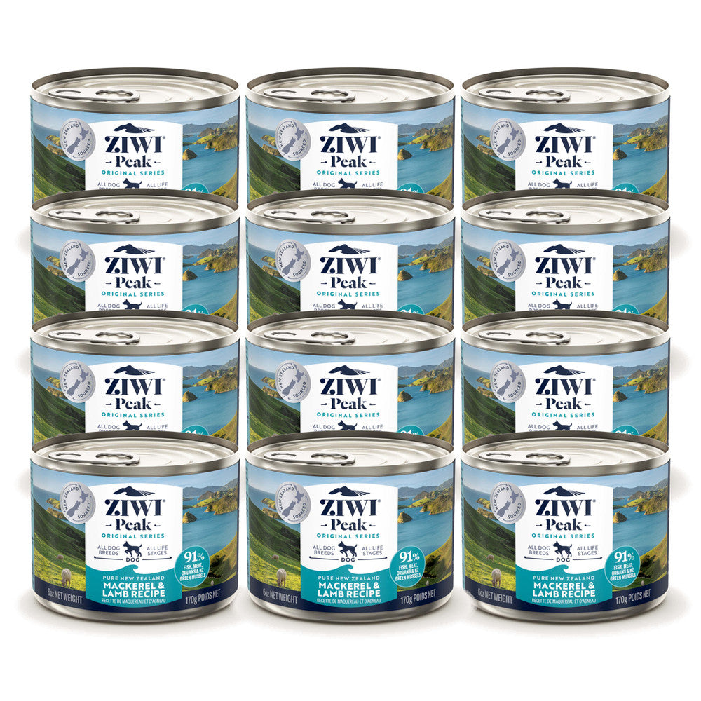 ZIWI Peak Dog Wet Food Cans Mackerel & Lamb Recipe