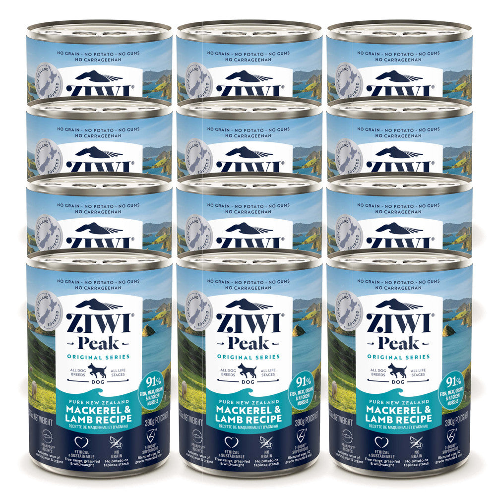 ZIWI Peak Dog Wet Food Cans Mackerel & Lamb Recipe