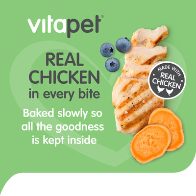 Vitapet Dog Treats Pocket Trainer Chicken with Sweet Potato and Blueberry 70g