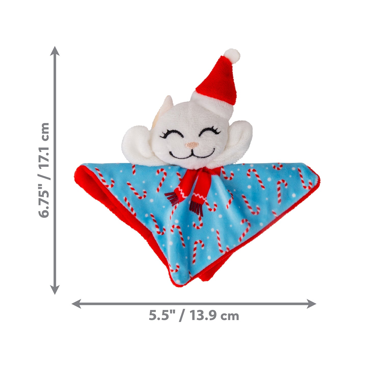 KONG Holiday Crackles Santa Kitty Soft Plush Toy For Cats