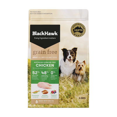 Black Hawk Adult Dog Dry Food Grain Free Chicken