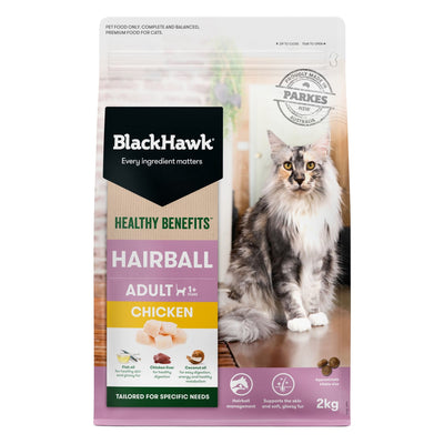 Black Hawk Healthy Benefits Adult Cat Food Hairball