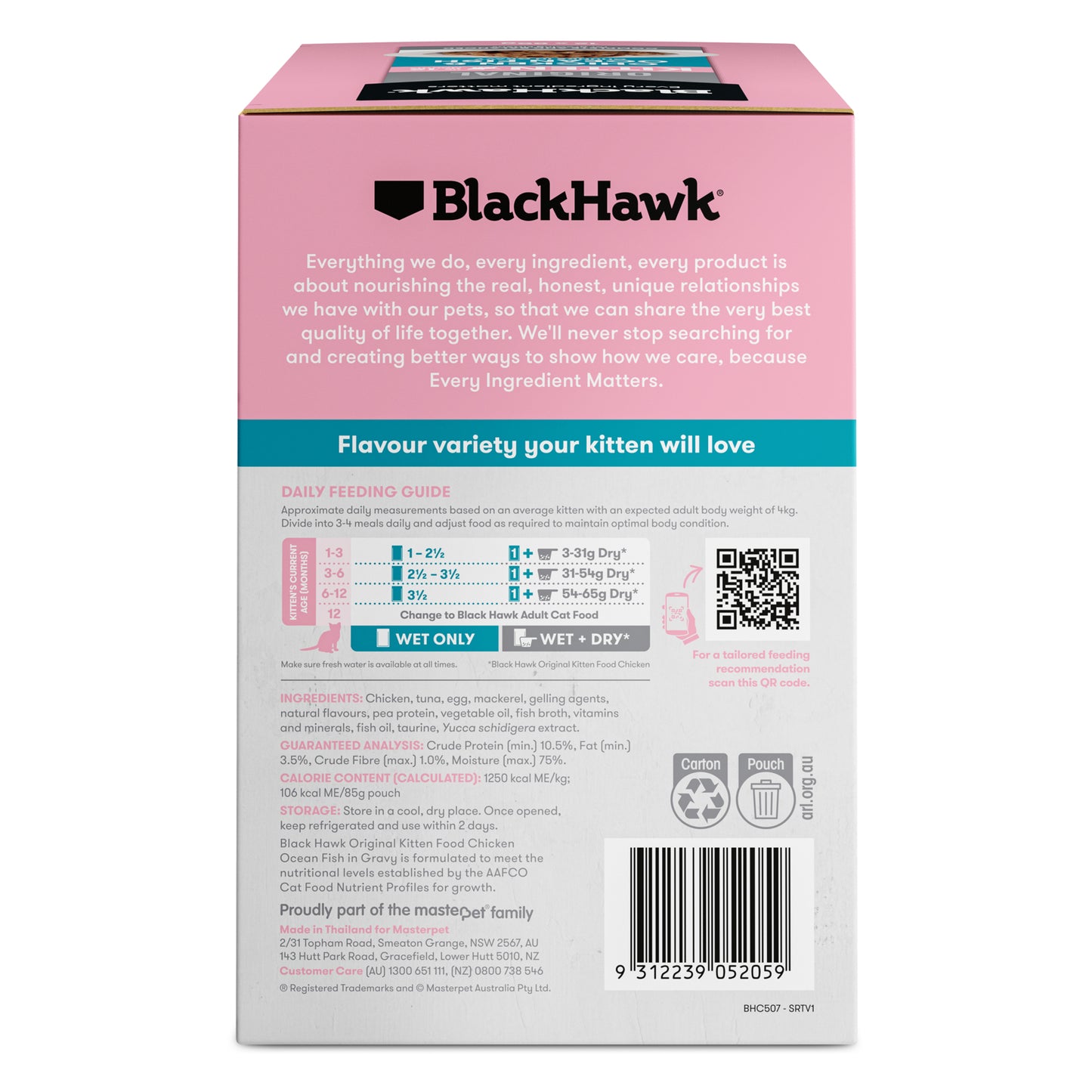 Black Hawk Cat Wet Food Chicken & Ocean Fish For Kitten