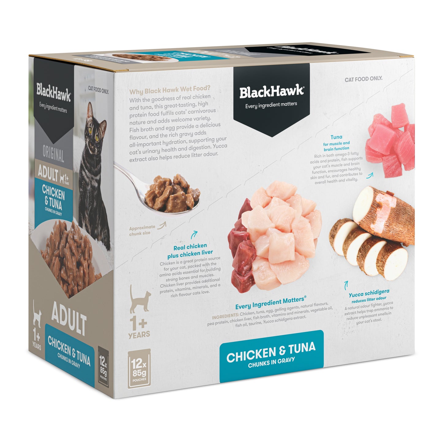 Black Hawk Adult Cat Wet Food Chicken & Tuna