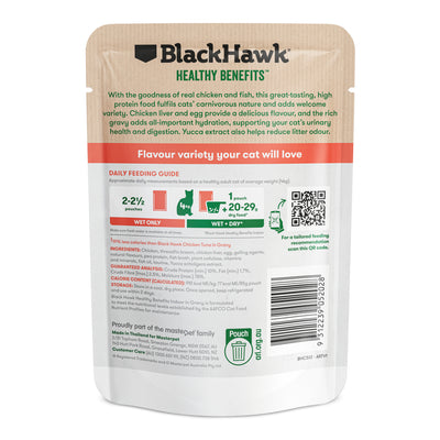 Black Hawk Adult Cat Wet Food Healthy Benefits Indoor Chicken & Whitefish