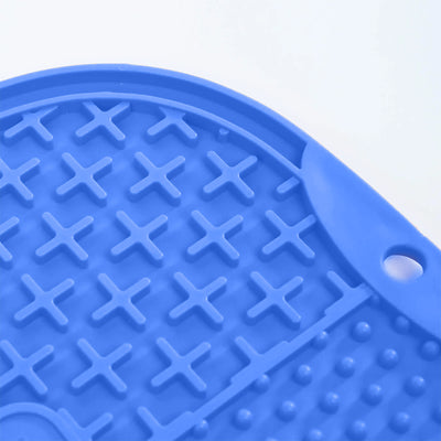 Pet Marvel Pet Licking Food Plate Wallable Blue