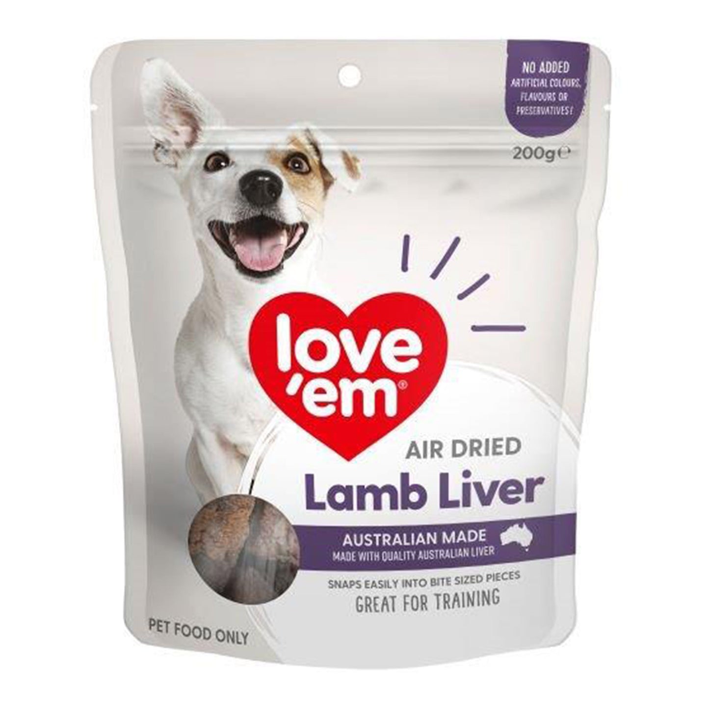 Love Em Dog Treats Lamb Liver 200g