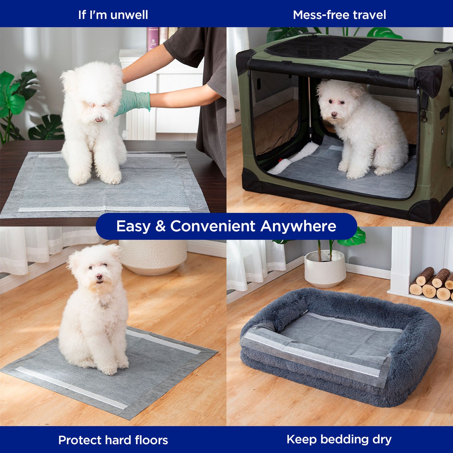 Pet Marvel Pet Toilet Training Pads Super Absorbent with Odour Control Activated Carbon 50pk