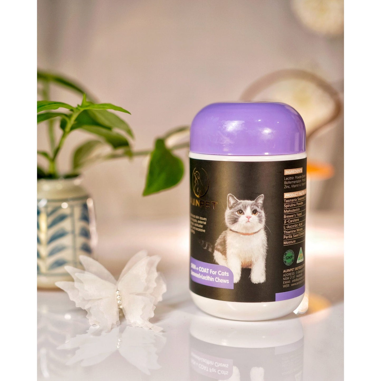 AUINPET SKIN + COAT For Cats - Seaweed+Lecithin Chews