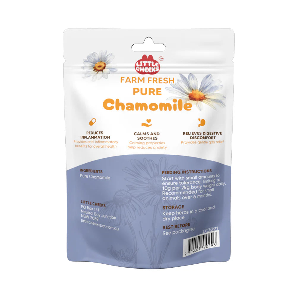 Little Cheeks Farm Fresh Pure Chamomile 35g For Rabbits & Guinea pigs