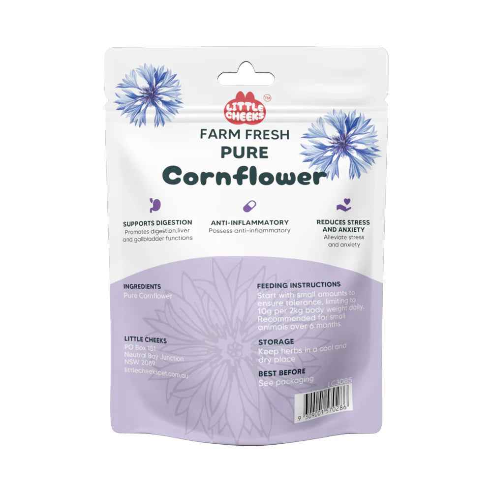 Little Cheeks Farm Fresh Pure Cornflower 35g For Rabbits & Guinea pigs