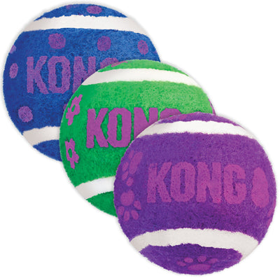 KONG Cat Toys TENNIS BALLS WITH BELLS 3PK