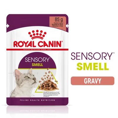 ROYAL CANIN Sensory Smell Chunks in gravy Adult Wet Cat Food 85g x 12