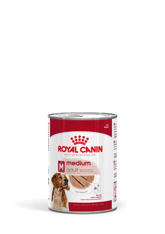 ROYAL CANIN Medium Adult Loaf Dog Wet Food Can 410g x 12