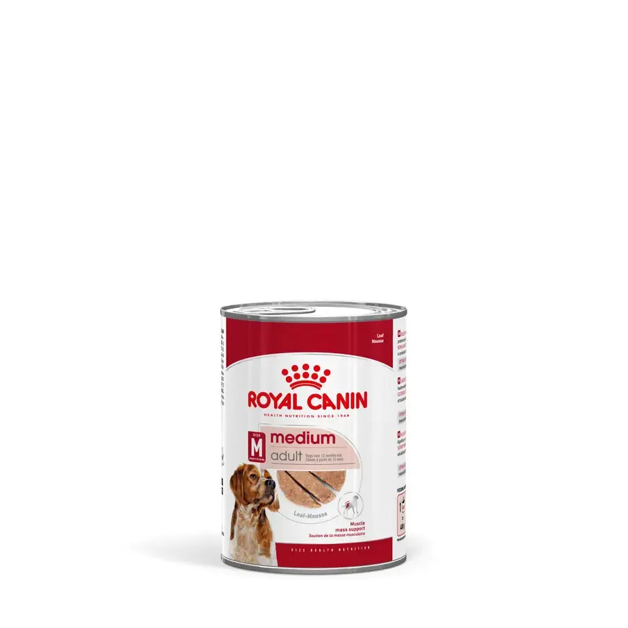 ROYAL CANIN Medium Adult Loaf Dog Wet Food Can 410g x 12