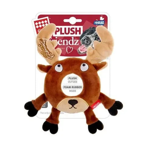 GiGwi Dog Toy - Rubber Ring Squeaker Deer Medium