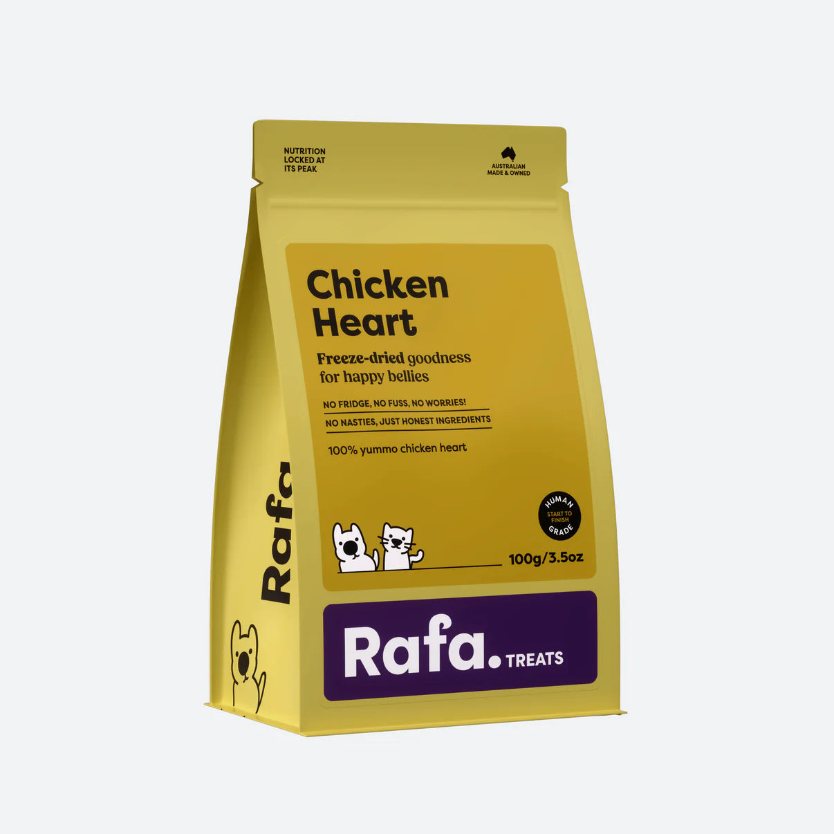 RAFA Raw Freeze-Dried Treats | Human-Grade Chicken Heart 100g
