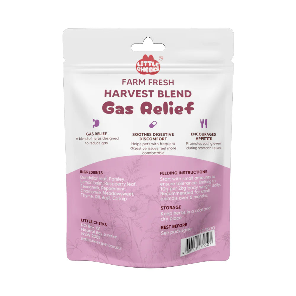 Little Cheeks Farm Fresh Harvest Blend Gas Relief 50g For Rabbits & Guinea Pigs