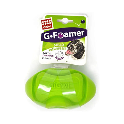 GiGwi Dog Toy - G-Foamer Rugby Ball Green