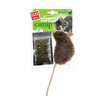 GIGWI Cat Toy - Refillable Catnip Teabag Mouse