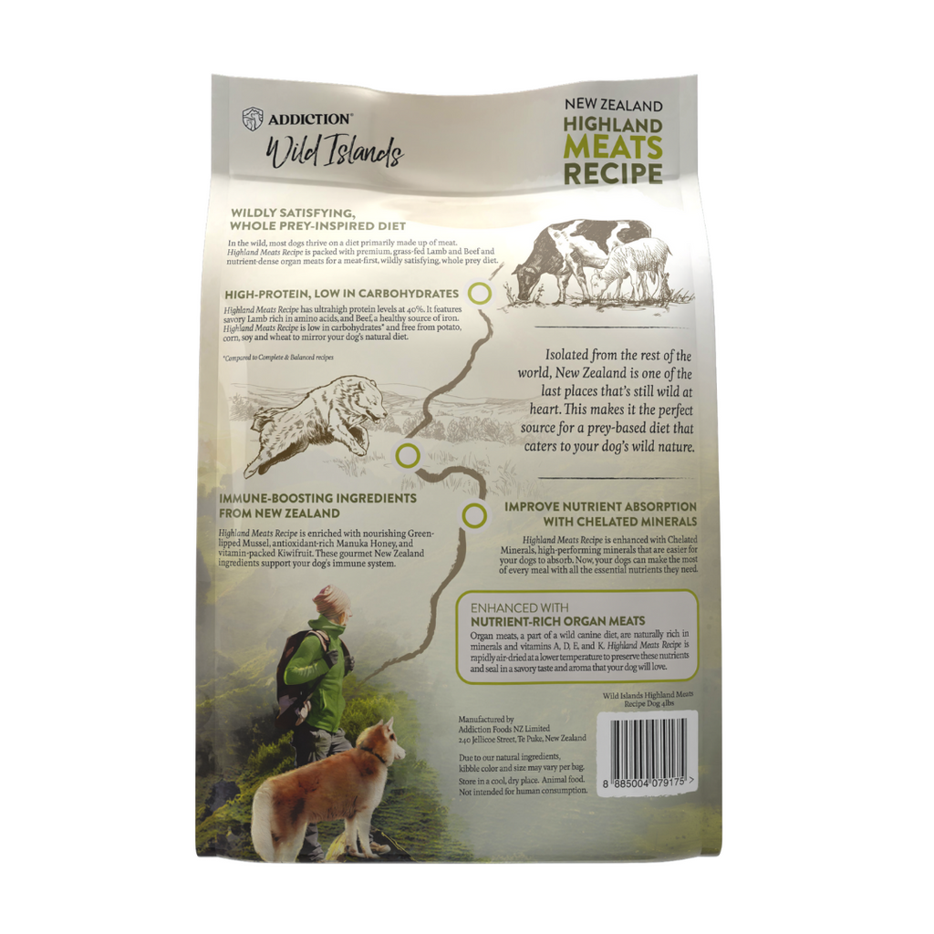 Addiction Dog Dry Food Wild Islands Highland Meats