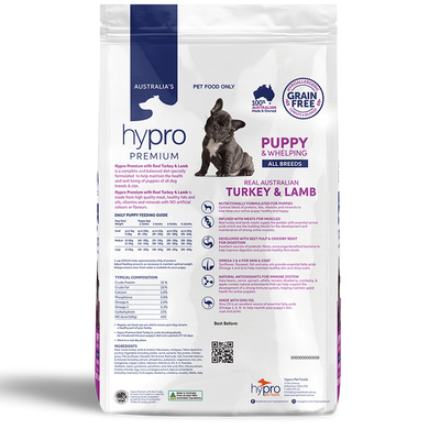 Hypro Premium Grain Free Puppy Dog Dry Food Turkey & Lamb