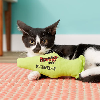Yeowww! Catnip Cat Toy Green Fish