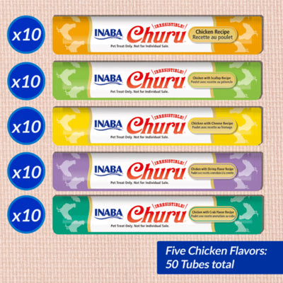 INABA Cat Churu Puree Chicken Varieties Box 50pcs