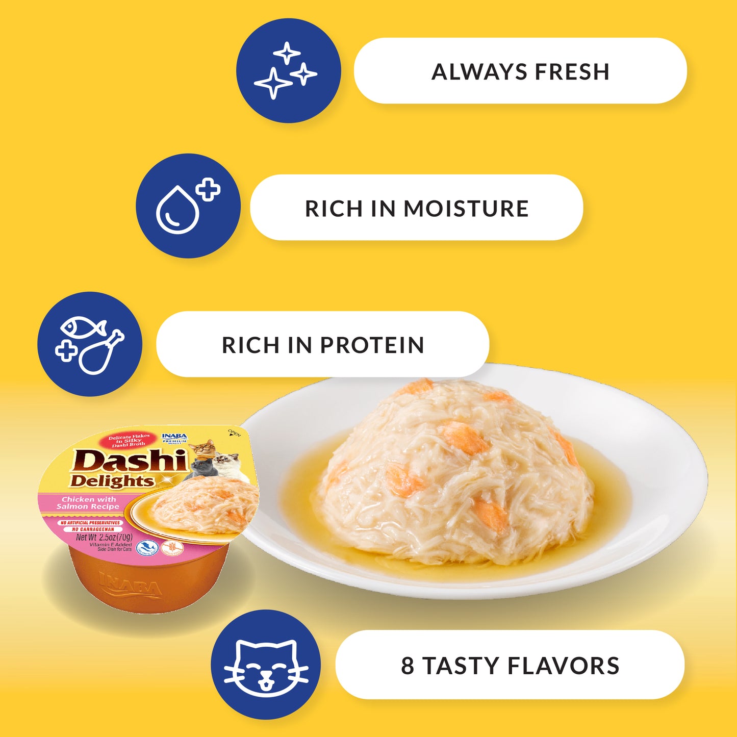 INABA Cat Dashi Delights Chicken with Cheese Recipe 70G