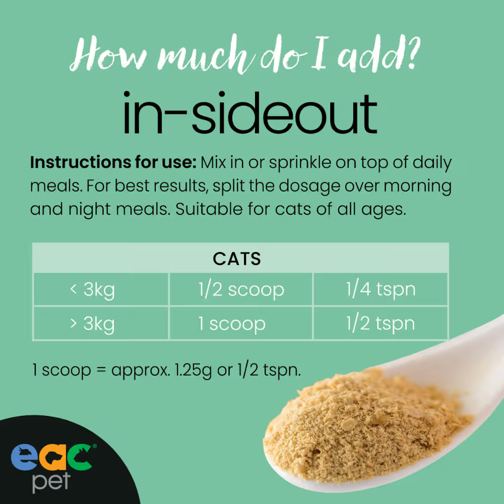 EAC Animal Care - In-sideout Pre & Probiotic Supplement for Cats 125g