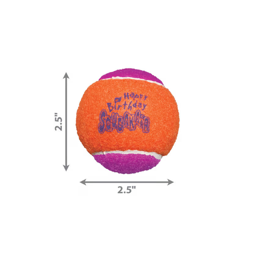KONG Dog Toy Airdog Squeaker Birthdayday Balls Medium 3PK