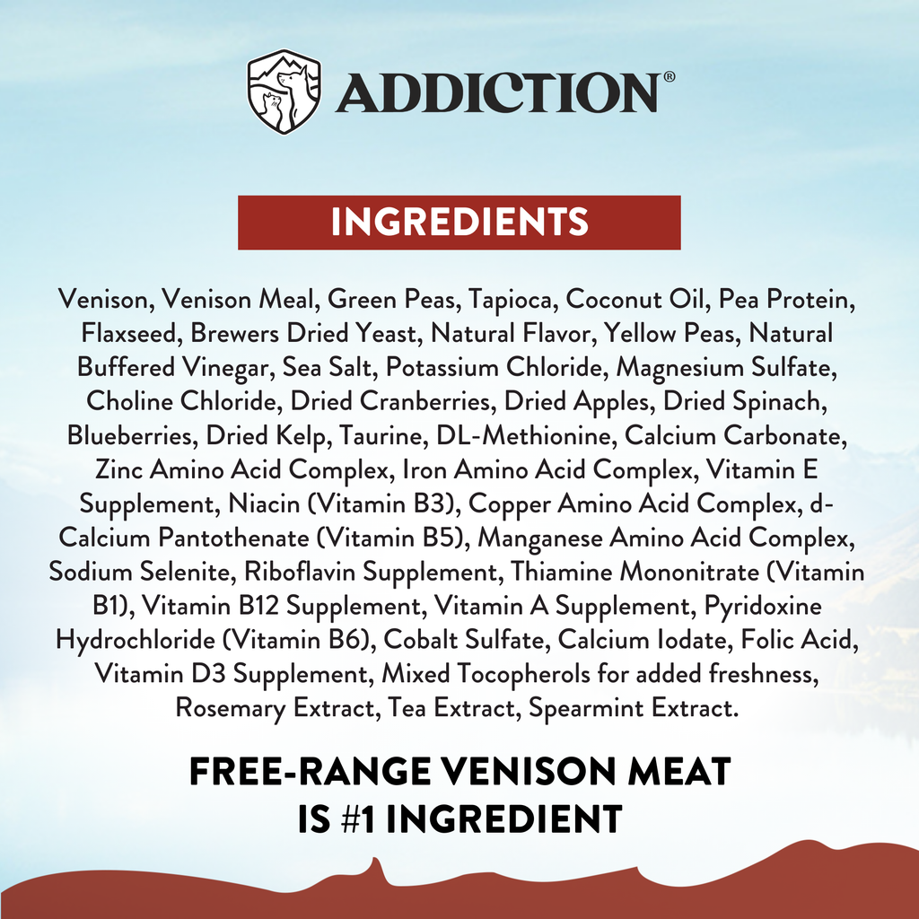 Addiction Dog Dry Food Viva La Venison