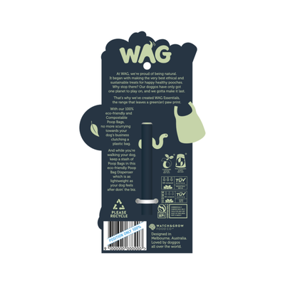 WAG Bamboo Poop Bag Dispenser