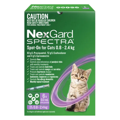 NEXGARD SPECTRA SPOT-ON FOR CATS 0.8-2.4KG