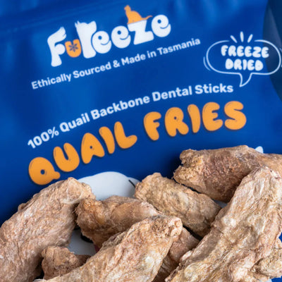 Fureeze Freeze Dried Diced Quail Fries 50g