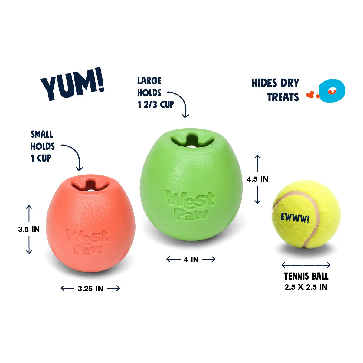 West Paw Rumbl Puzzle Toy Treat Dispensing Dog Toy