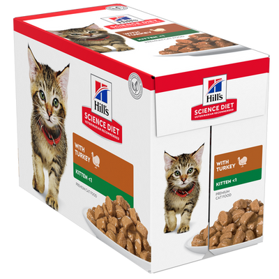 Hill's Science Diet Kitten Cat Wet Food Turkey 85g X 12