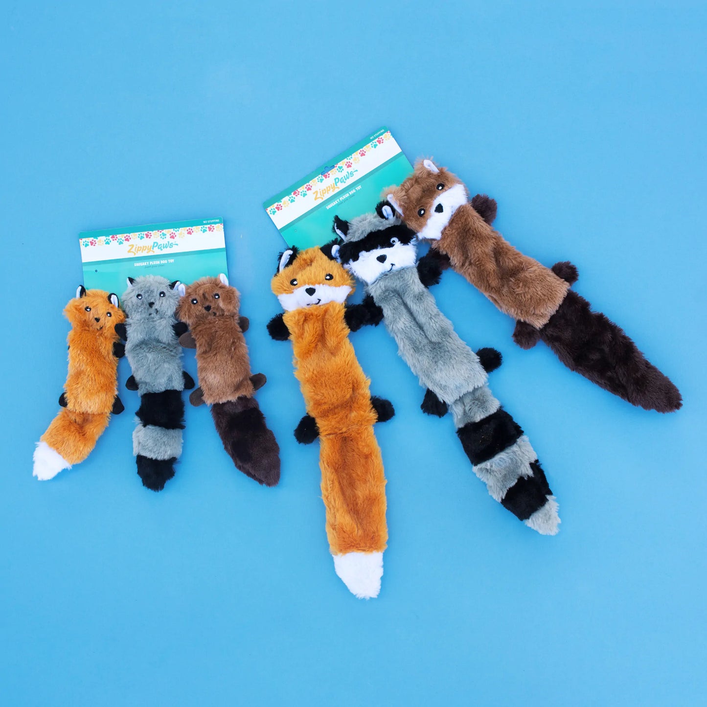 Zippypaws Plush Toys For Dog Skinny Peltz – Small Set of 3