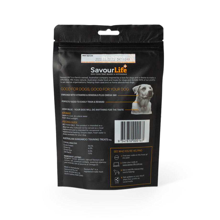 SavourLife Dog Treats Training Treats Australian Kangaroo 165g