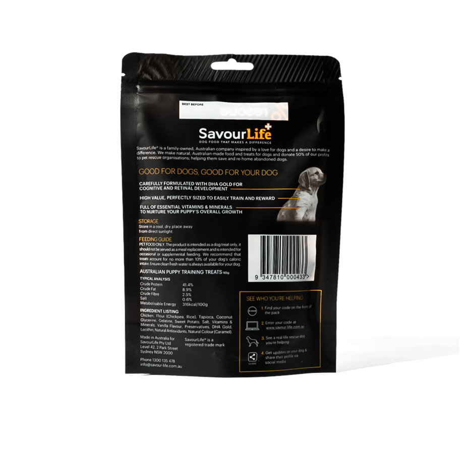 SavourLife Dog Treats Training Treats Australian Chicken for Puppies 165g