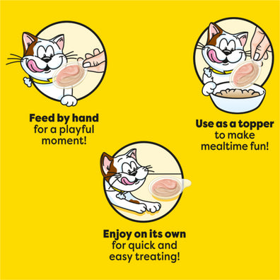 Temptations Cat Treats Creamy Spoons Tasty Chicken and Cheesy Cheese 4x10g