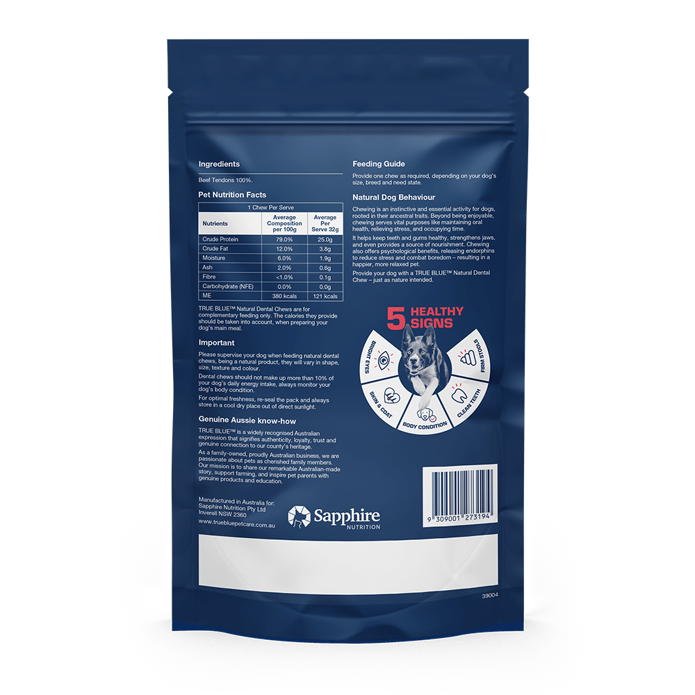 True Blue Air Dried Treats Aussie Beef Tendons 3PK