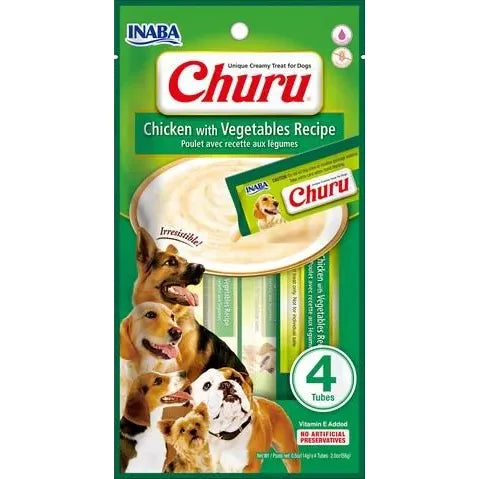 INABA Dog Churu Chicken with Vegetables Recipe 56g